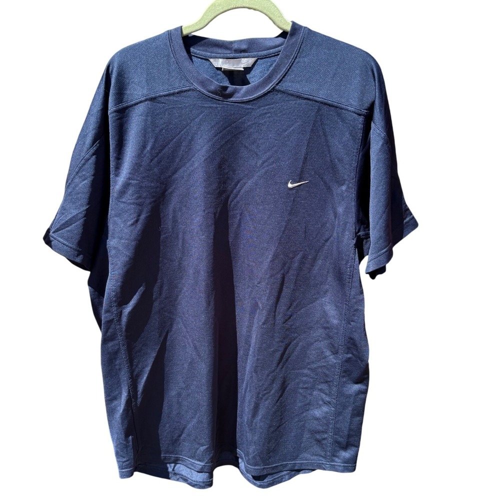 Nike Navy Blue Short Sleeve T-Shirt Athletic Sportswear Men's - Picture 1 of 4